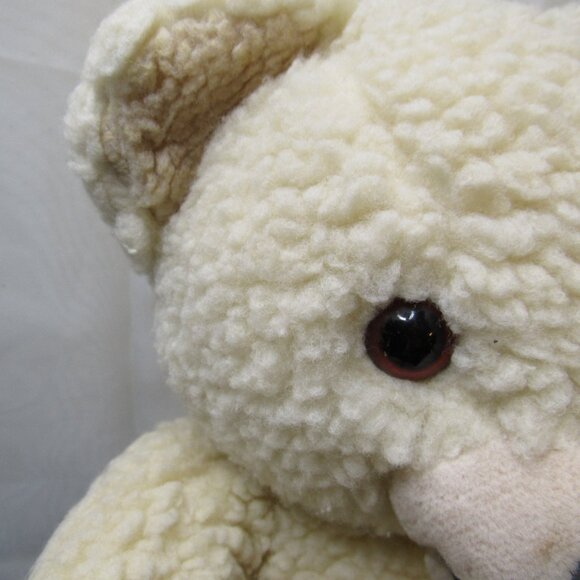 VINTAGE 1986 Russ Snuggle Bear Plush 15" Cream Ivory Teddy Fabric Softener Toy - Picture 2 of 11